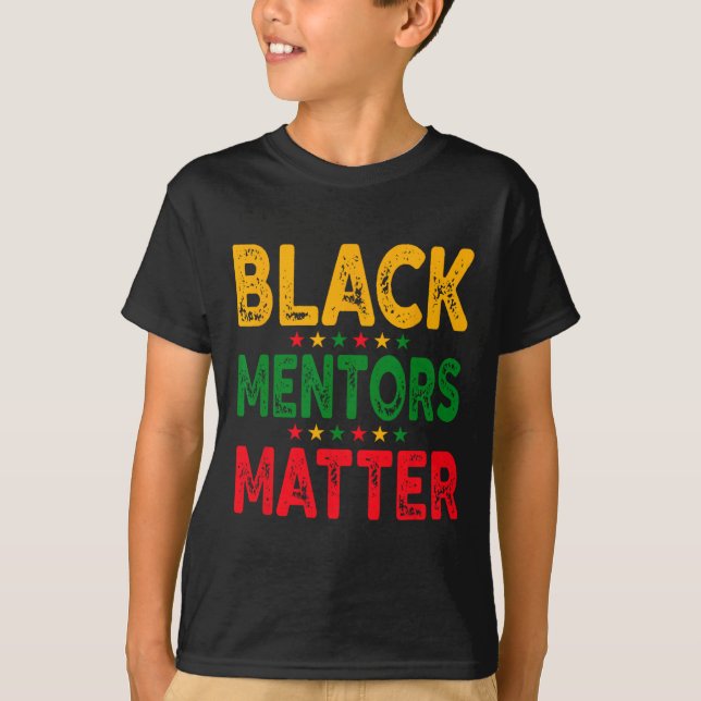 Camiseta Mentores do Mês da História Negra Problema Afro-Am (Frente)