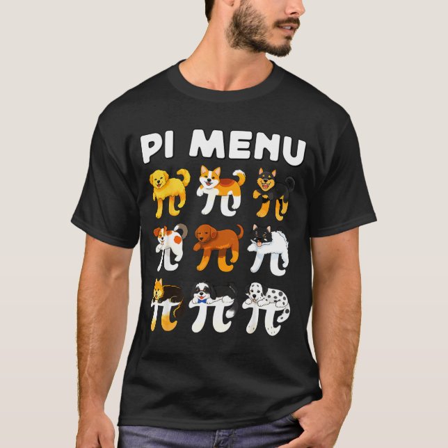 Camiseta Menu 3.14 professor de matemática feliz dia da tor (Frente)