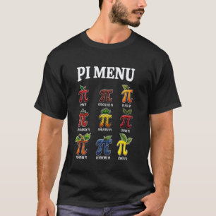 Camiseta Menu Pi 3.14 Símbolo Pi - Professor de Matemática