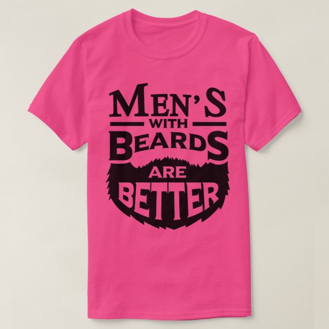 Camiseta Menx27s com barbas são melhores presentes no dia 2 (Frente do Design)