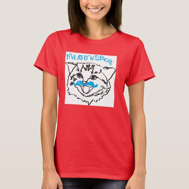 Camiseta Meoowstache (Frente)