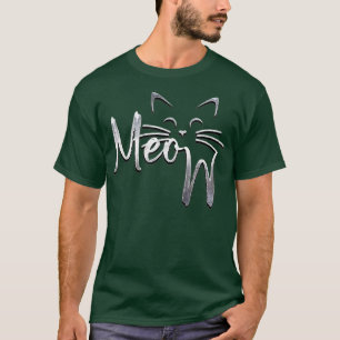 Camiseta Meow Cat Mãe presentes de Pai, presentes de Gatinh