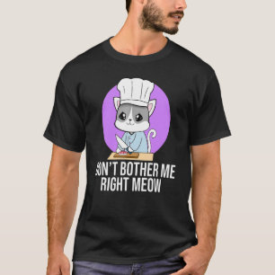 Camiseta Meow Chef Cat Fazer Nigiri Sushi