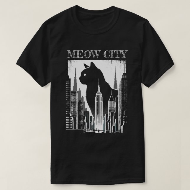 CAMISETA MEOW CITY (Frente do Design)