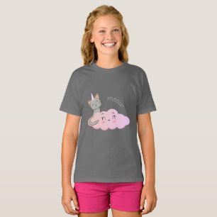 Camiseta meow da nuvem do unicat