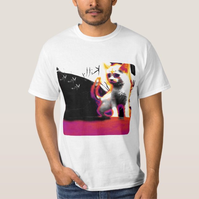 Camiseta Meow do gatinho (Frente)