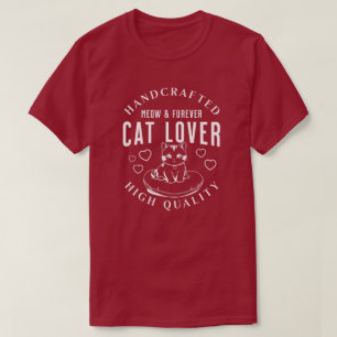 Camiseta Meow e Furever para Amantes de Gatos Arte