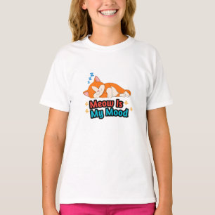 Camiseta Meow É Meu Humor Gato Divertido