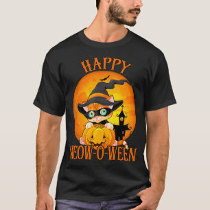 Camiseta Meow, eu sou um gato feliz fantasia de Halloween,