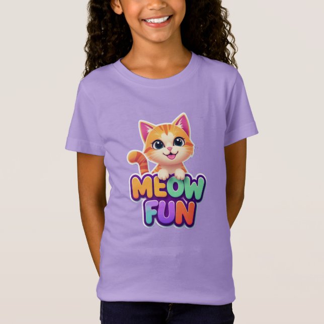 Camiseta Meow Fun - Cute Smiling Cat T-Shirt (Frente)