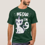 Camiseta Meow Im 9 bday cat party cute 9th Birthday Kids Ca<br><div class="desc">Meow Im 9 bday cat party cute 9th Birthday Kids Cat  .</div>
