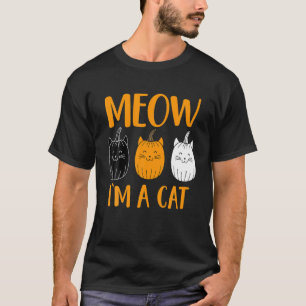Camiseta Meow I'm A Cat Funny Pumpkin Kitty Cat Halloween G