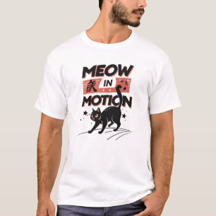 Camiseta Meow in Motion - Energetic Cat-Shirt De