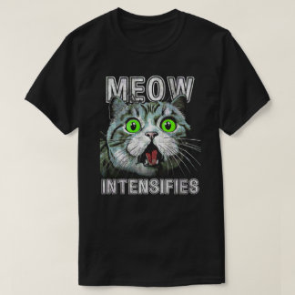 Camiseta Meow Intensifica Memória De Gato Engraçado