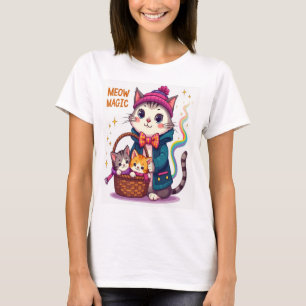 Camiseta Meow Magic - Gato Fofo e Divertido Inspirado em Ga
