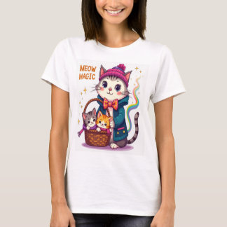 Camiseta Meow Magic - Gato Fofo e Divertido Inspirado em Ga