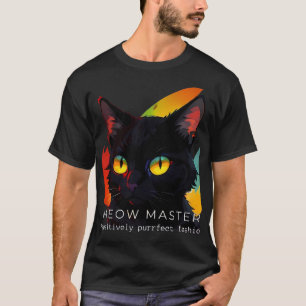 Camiseta Meow Master   Camisa-T de gato escuro