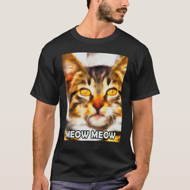 Camiseta Meow Meow Gato De Gatinho Gato Gato Gato Gato, Gat (Frente)