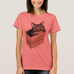 Camiseta Meow na caixa
