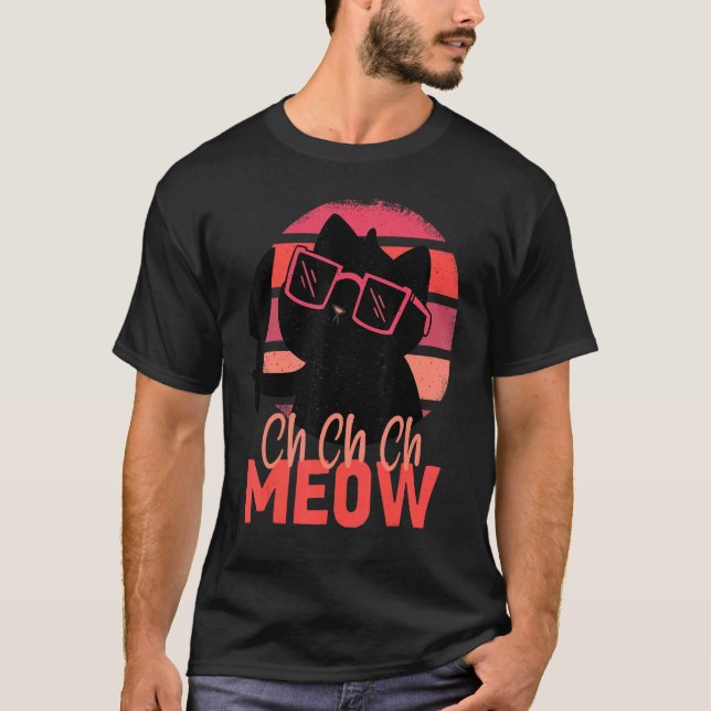 Camiseta Meow Scareen Halloween Cat Horror Slasher Knife (Frente)