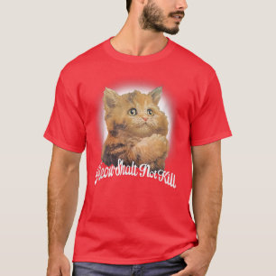 Camiseta Meow Shalt Not Kill Cute Cat Lover 