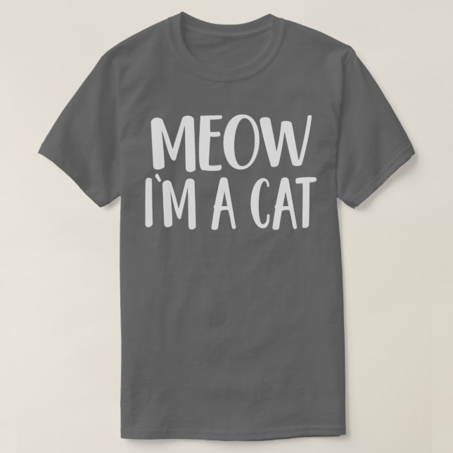 Camiseta Meow, Sou Um Figurino De CatHalloween (Frente do Design)
