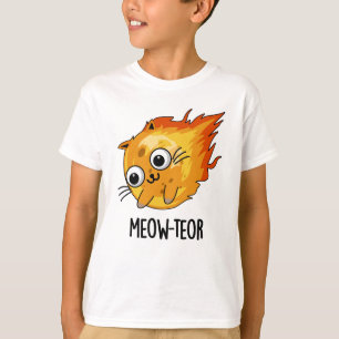 Camiseta Meow-teor Engraçado Meteor Pun