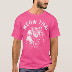 Camiseta Meow Thai Funny Muay Thai Boxando Gata Artes Marci