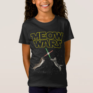 Camiseta Meow Wars Cat Guerras Engraçadas Gato Lover