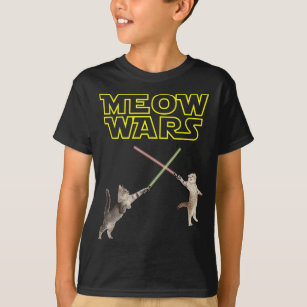Camiseta Meow Wars Engraçado pop
