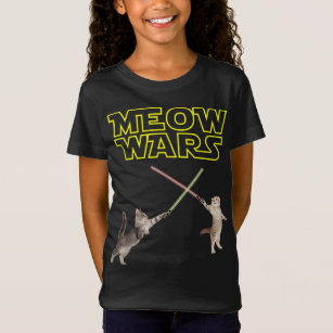 Camiseta Meow Wars Engraçado pop
