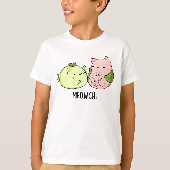 Camiseta Meowchi Funny Mochi Pun (Frente)