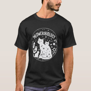 Camiseta Meowcrobiologia Ciência de Gato Fofo Microbiologia