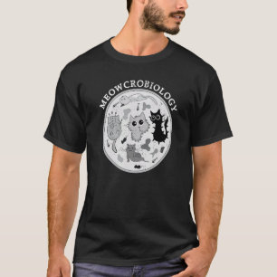 Camiseta Meowcrobiology Cat Distingue Bactérias Microbiólog