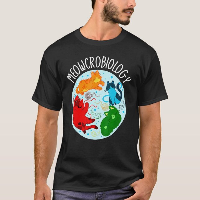 Camiseta Meowcrobiology Microbiology Science Bacteriology C (Frente)