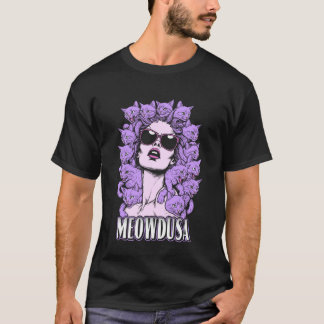 Camiseta Meowdusa Gatos Amante de Gatos Mulher Medusa Felin