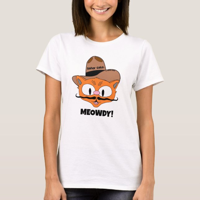 Camiseta MEOWDY! Caricatura Cowboy Cowboy T-Shirt (Frente)