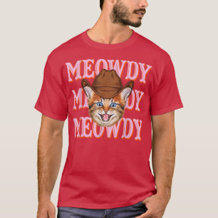 Camiseta Meowdy Cat Cowboy Teas Cat Lovers Vintage Country