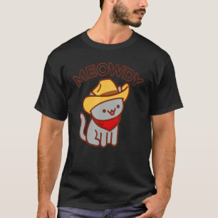 Camiseta Meowdy Cat Mashup Entre Meow E Howdy