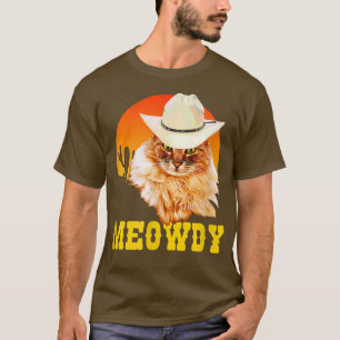 Camiseta Meowdy! Funny Country Music Cat Cowboy Hat Vintage