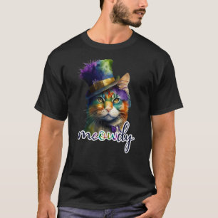 Camiseta Meowdy Funny Mashup Meow Howdy Cat Memória Natal