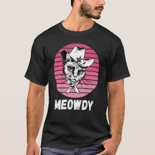 Camiseta Meowdy Mashup between Meow and Howdy Cat Meme