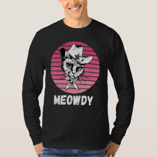 Camiseta Meowdy Mashup between Meow and Howdy Cat Meme