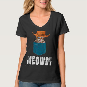 Camiseta Meowdy Mashup Entre Meow E Howdy Cat Meme