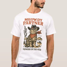 Meowdy Parceiro – Design Ocidental de Gato Caubói 