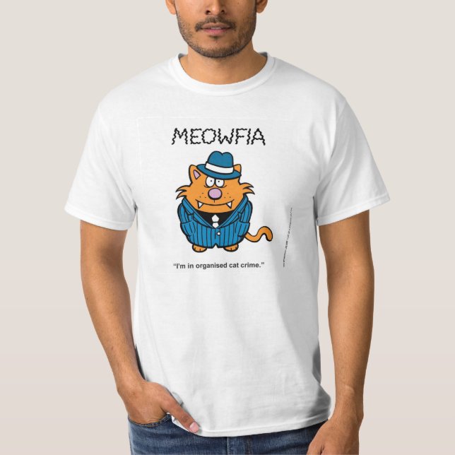 Camiseta MEOWFIA. Aprenda falar o gato (Frente)
