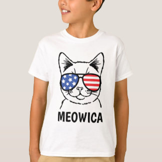 Camiseta Meowica caçoa a camisa, gato engraçado,
