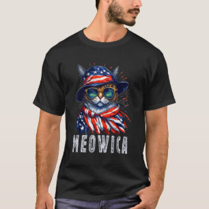 Camiseta MEOWICA Cat. 4 De Julho Óculos De Sol Merica Cat A