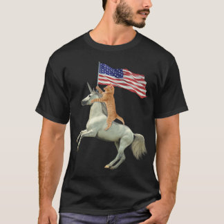 Camiseta Meowica Unicorn Cat Funny 4º de julho