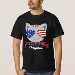 Camiseta MEOWICAN Original Patriótica Gato Trocadi